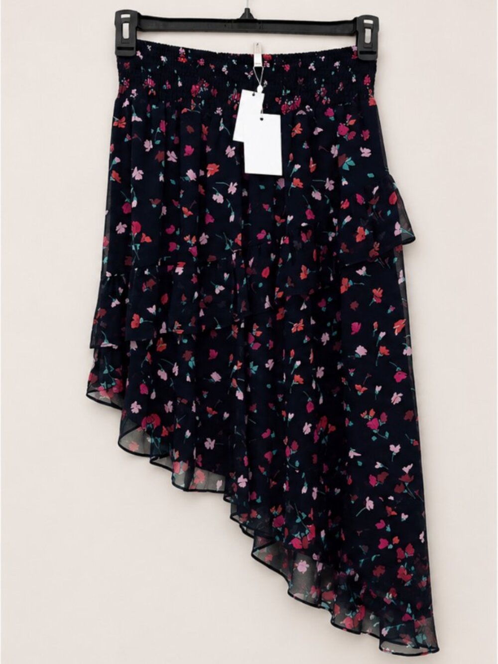NWT Joie Gorowen Asymmetric Skirt S Black